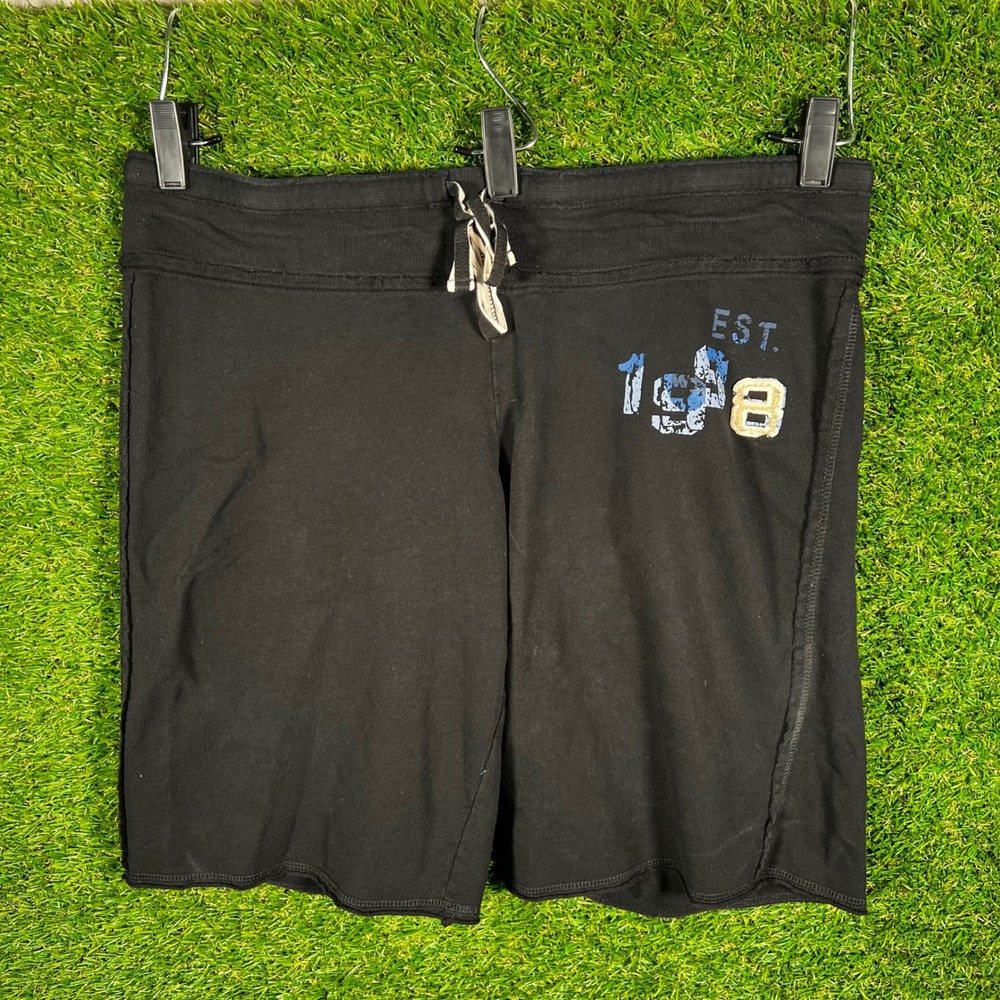 Mossimo Supply Co Mens Black Graphic Sweat Shorts Drawstring Size Large Y2K‎